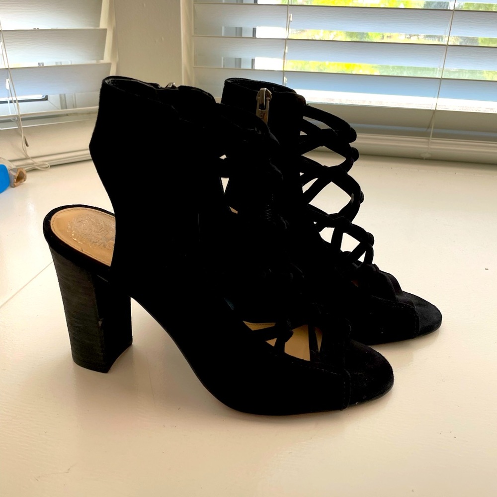 Black Suede Vince Camuto Heels In Near New Condition